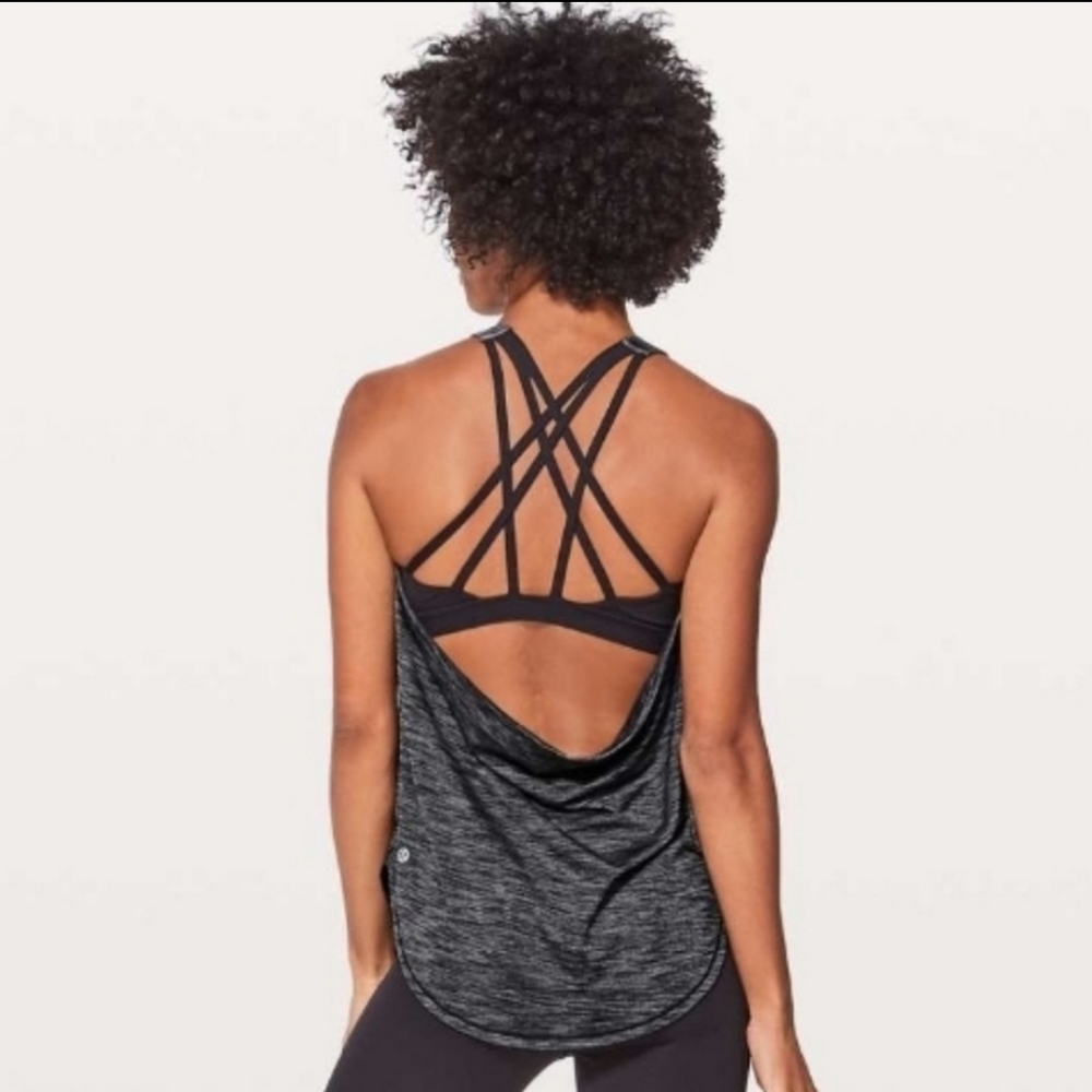 LULULEMON Free To Be Serene Criss Cross Straps Slouchy Back Yoga Tank Top 6.